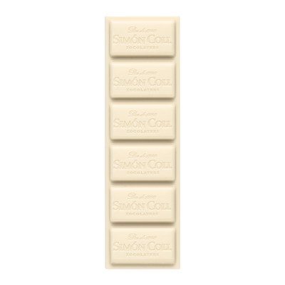 Individual white chocolate tablet