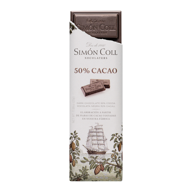 Individual chocolate tablet 50% Cocoa