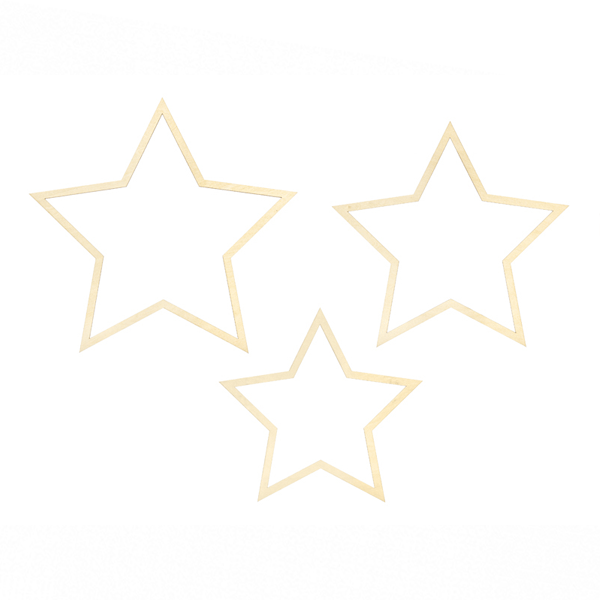 decorative wooden stars