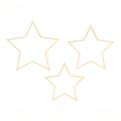 Estrellas de madera decorativas