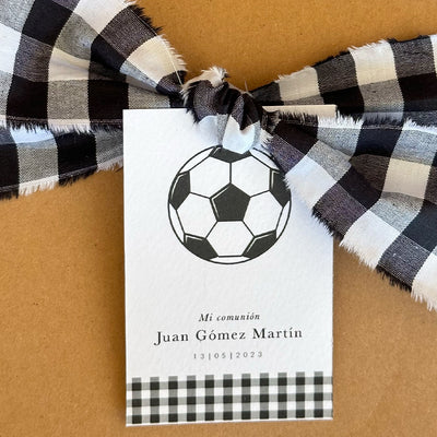 Detail label with Football ribbon / 6 units.