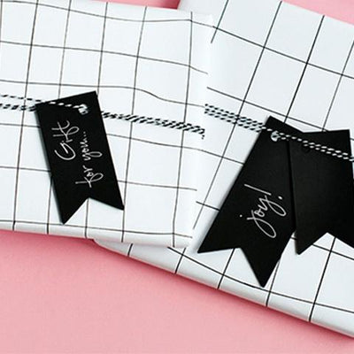 Baker's Twine labels and set black / 6 pc.