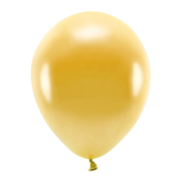 Balões ECO dourados metálicos / 10 pcs.