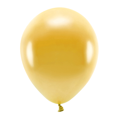 Balões ECO dourados metálicos / 10 pcs.