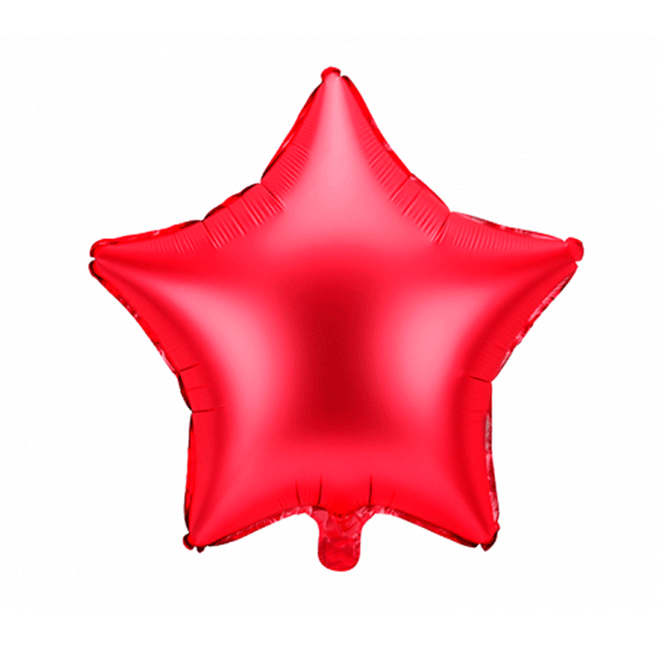 Balão foil estrela vermelho mate