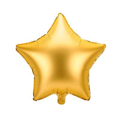Matte gold star foil balloon