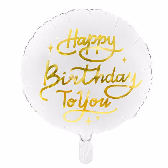 Gold Happy Birthday to you foil balloon