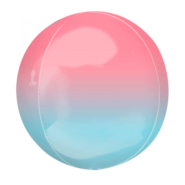 Pastel Pink and Blue Gradient Orbz Balloon