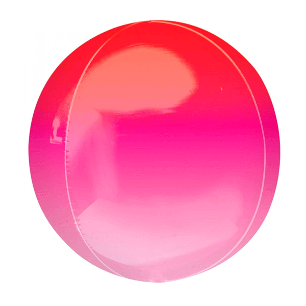 Red and Pink Gradient Orbz Balloon