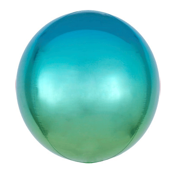 Blue and Green Gradient Orbz Balloon