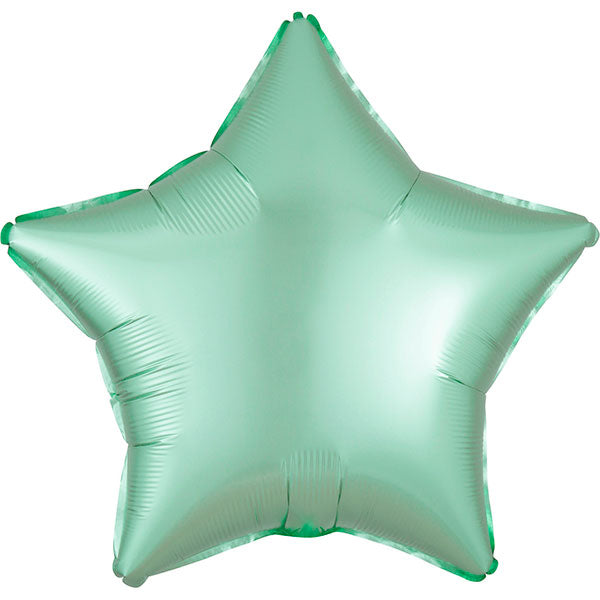 Basic satin Mint star Mylar balloon
