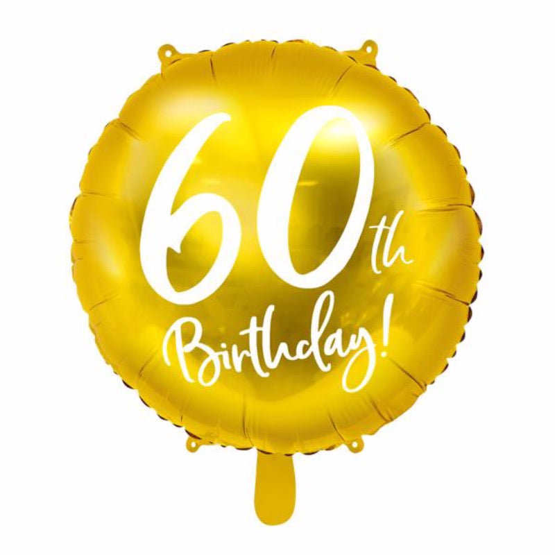 Gold 60th Birthday foil balloon