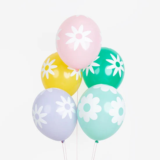 Pastel flower balloons ECO / 5 pcs.