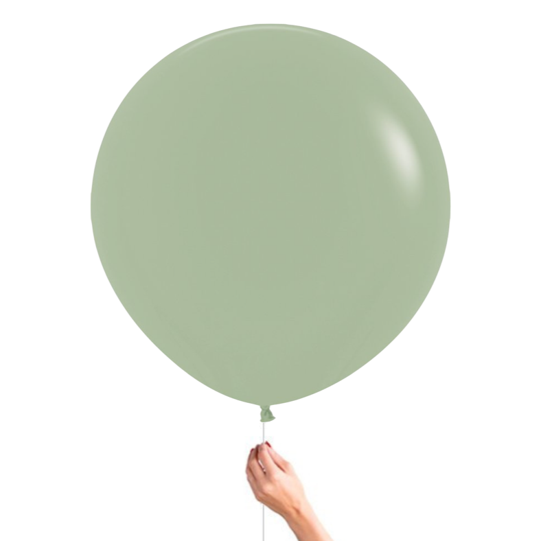 XL latex balloon Eucalyptus matte