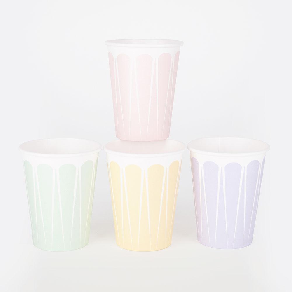 ECO mix pastel colors cups / 8 pcs.