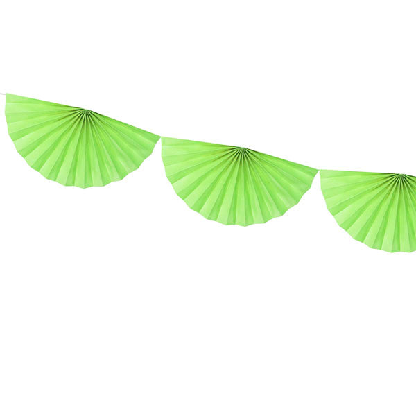 Lime green fan garland