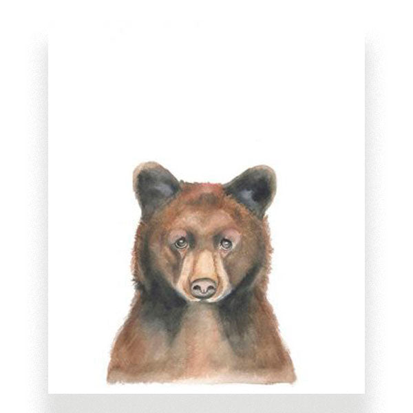 watercolor bear art print