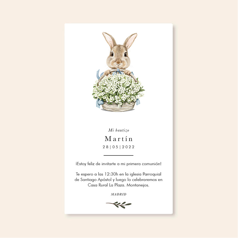 Personalized Bunny Invitations