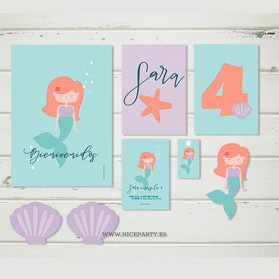 Mint Mermaids printable pack