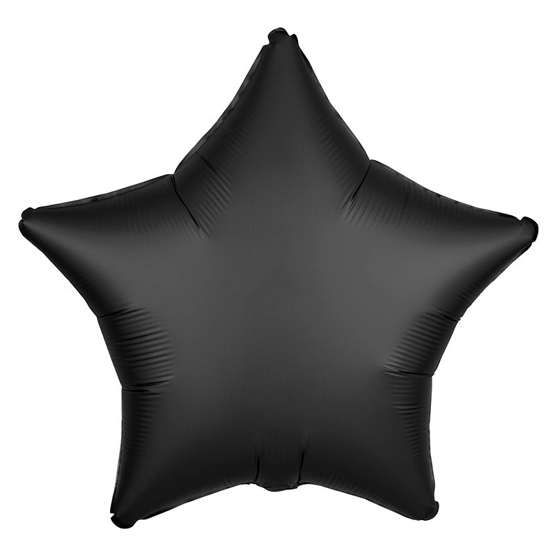 Balão Mylar estrela preto acetinado
