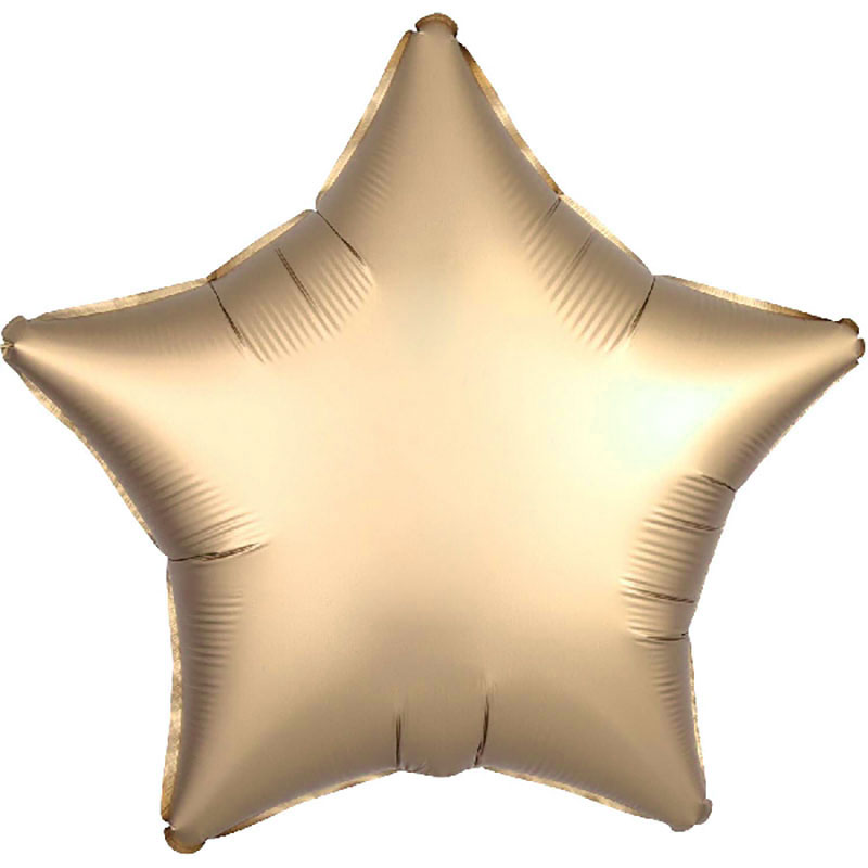Balão Mylar estrela dourada acetinado premium