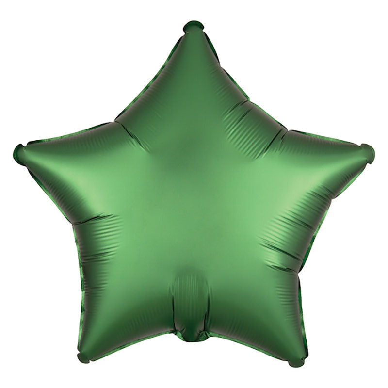 Balão Mylar estrela verde selva acetinado 