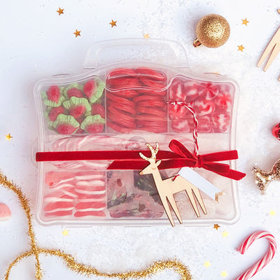 PRESALE / XL velvet reindeer candy suitcase