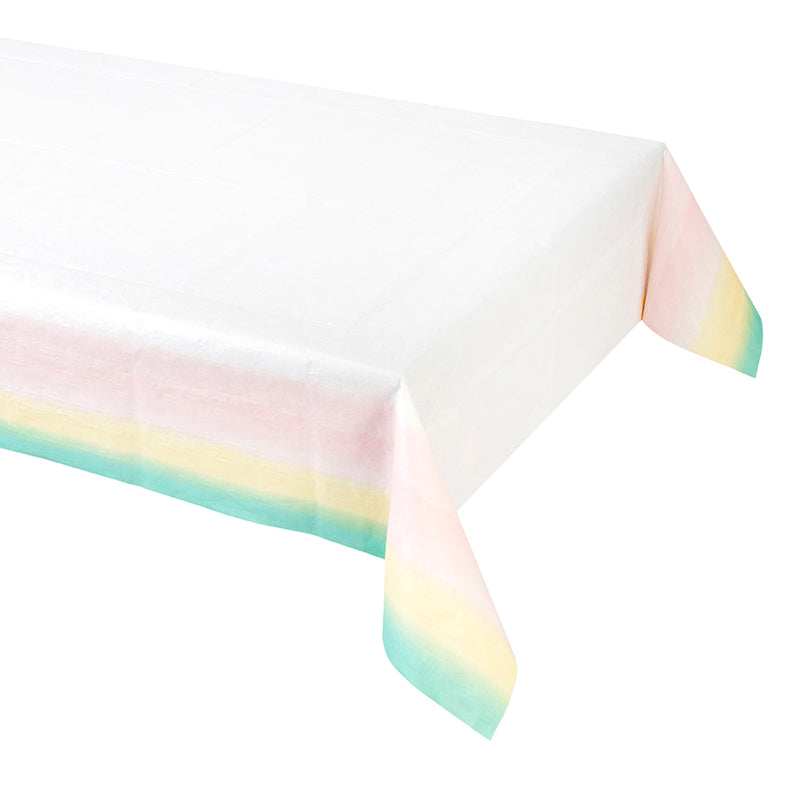 Degrade paper tablecloth in pastel tones