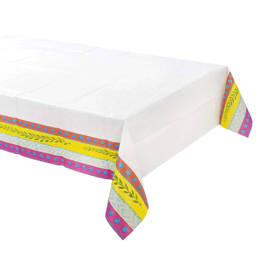 Boho printed paper tablecloth