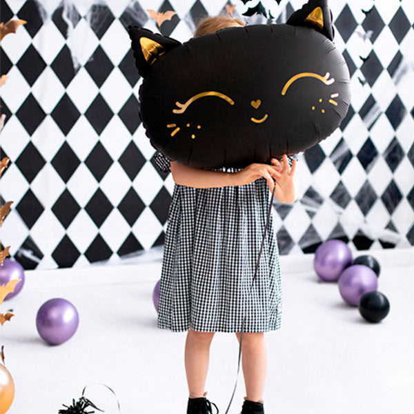 Globo foil gato negro halloween