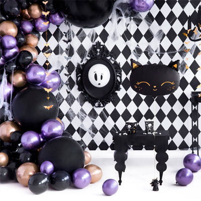 Halloween black cat foil balloon