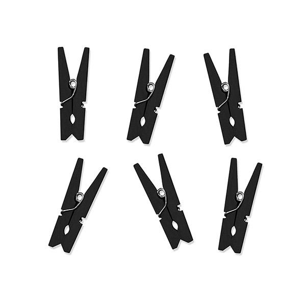 Medium black wooden tweezers / 10 pcs.