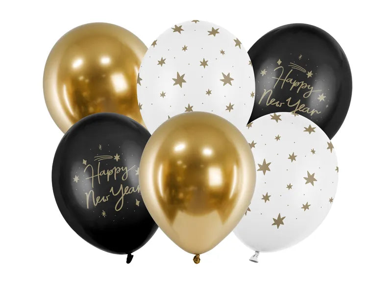 Mix globos Happy New Year / 6 uds.