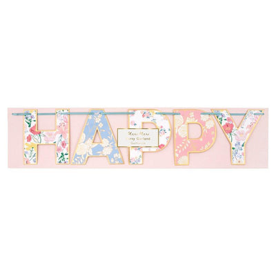 Guirnalda Happy Birthday flor English Garden