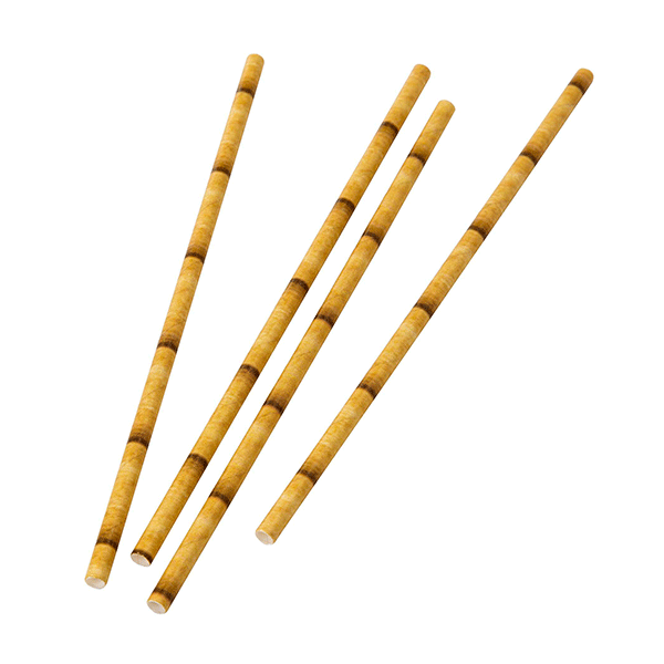 Bamboo paper straws / 30 pcs.