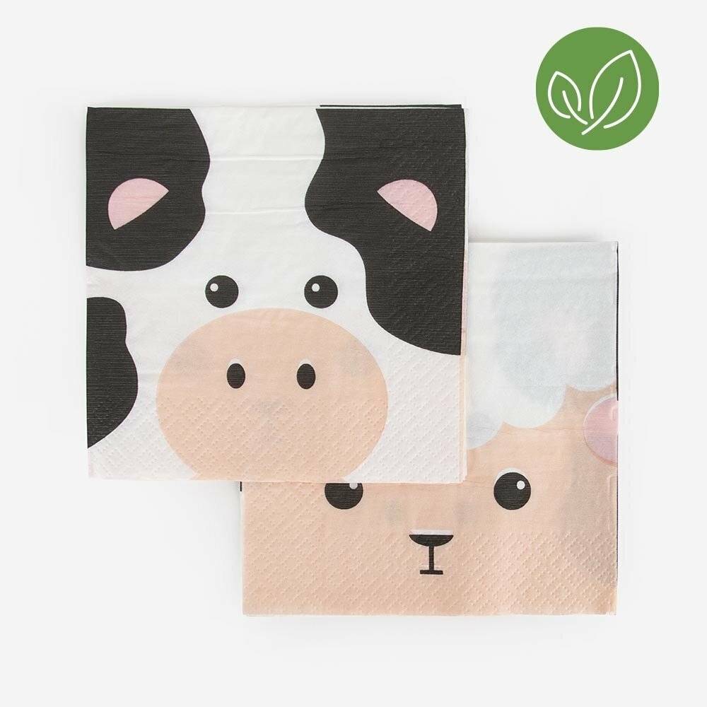 ECO mix farm animals napkins / 20 pcs.