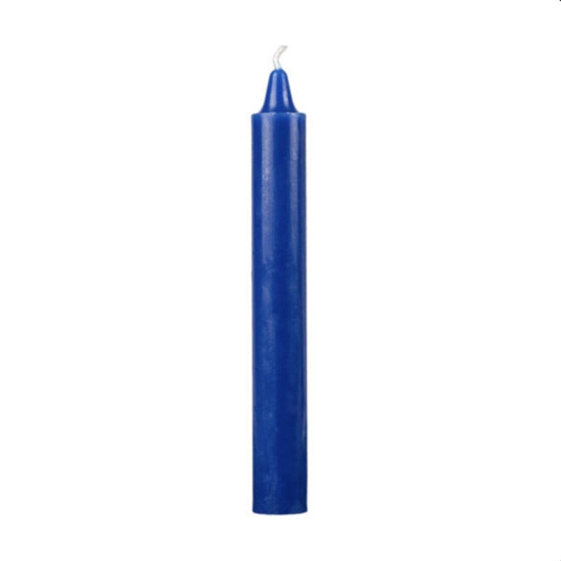 Basic blue cylindrical candle / 4 pcs.