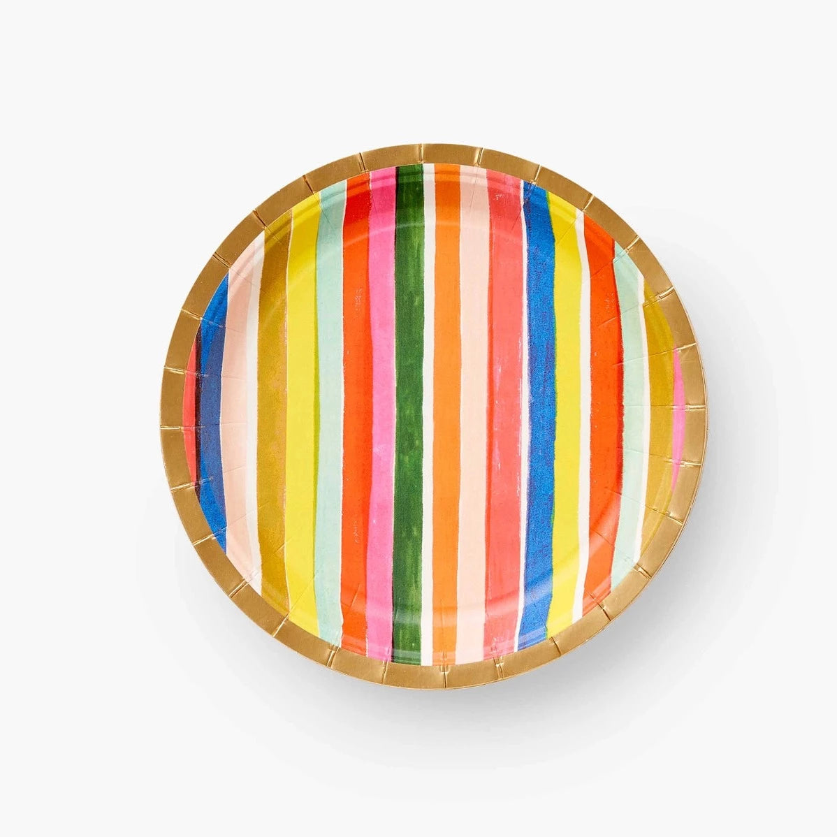 Multicolor striped Party plate Feliz R. Paper &amp; Co. / 10 pcs.
