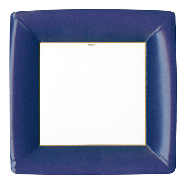 Placas quadradas azuis-marinho / 8 pcs.