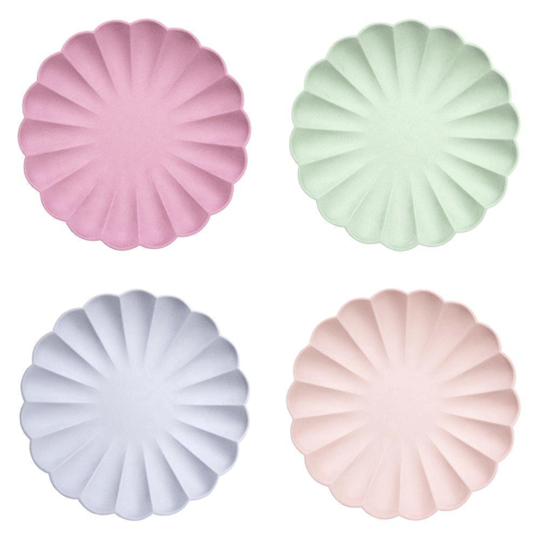 Platos mix pastel grandes eco premium / 8 uds.