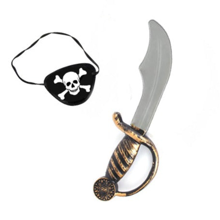 Dagger and Patch Pirate Costume Set