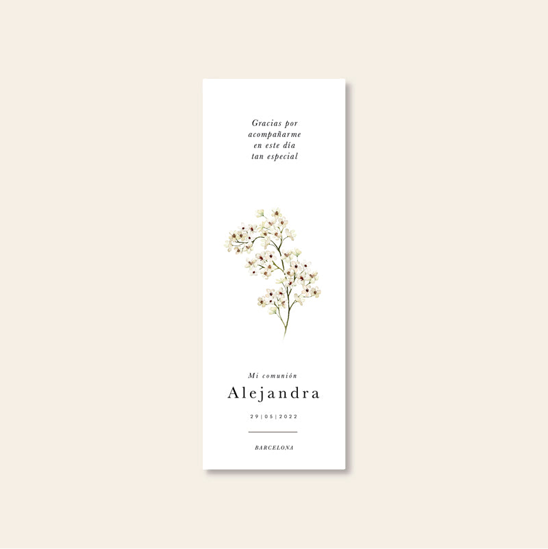 Flower Garden personalized bookmark