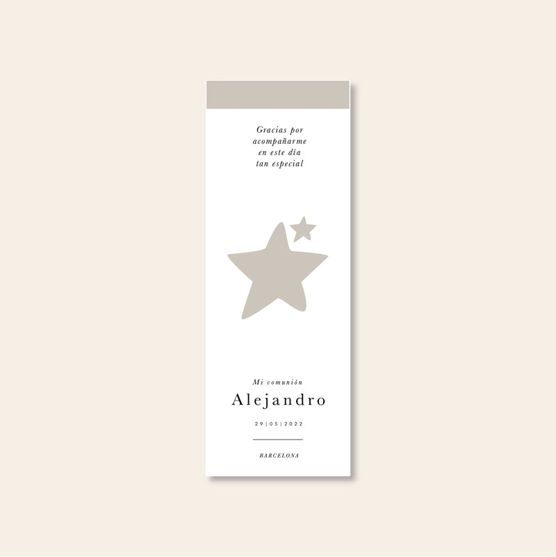 Star personalized bookmark