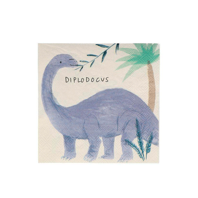 Small vintage dinosaur mix napkin / 16 pcs.