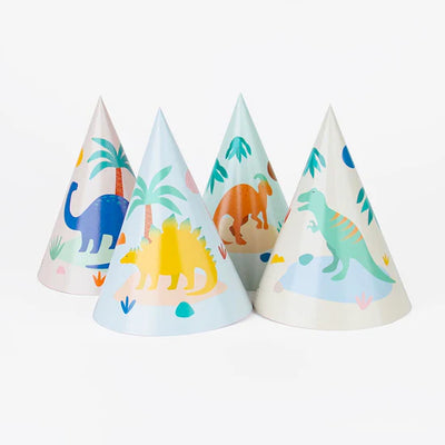 Dino baby party hat / 6 pcs.