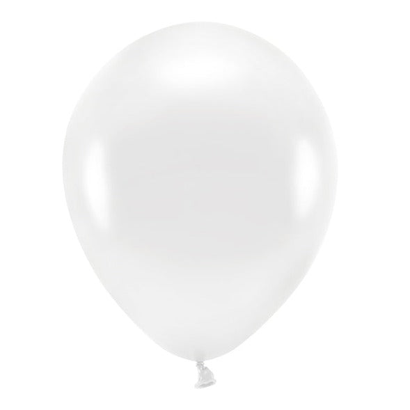 Globos ECO blancos metalizado / 10 uds.