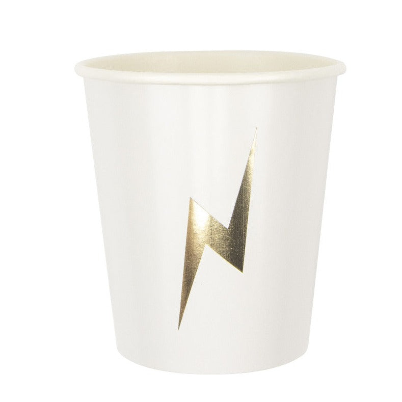 Golden lightning cups / 8 pcs.