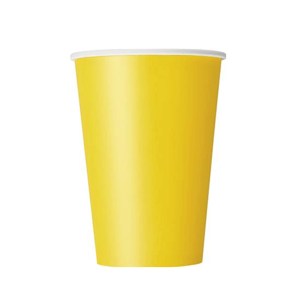 Vaso bio basic amarillo / 10 uds.