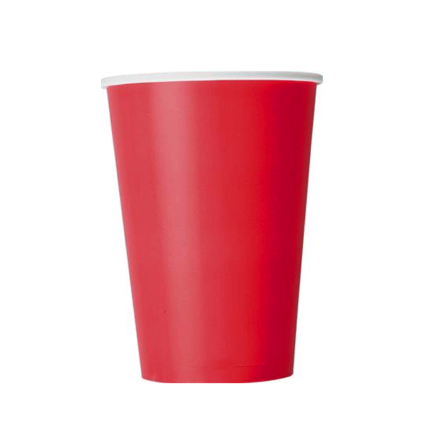 Red bio basic cup / 10 pcs.