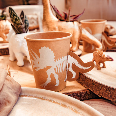 Dinosaur fossil cups/ 8 pcs.